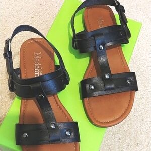 Madeline Stuart Black flat sandals